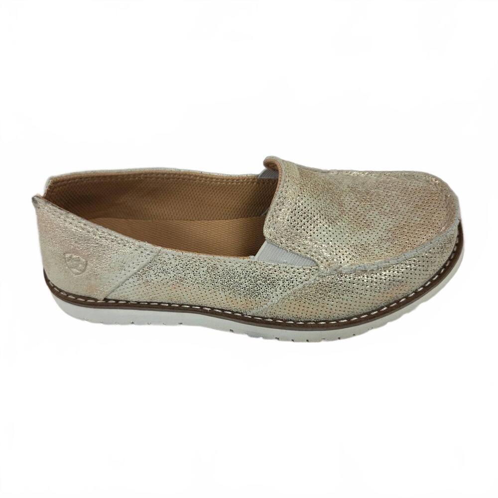 NEW ARIAT women's cruiser easy flex 360 shoe in rose gold metallic